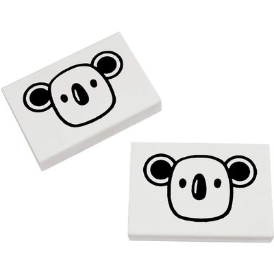 Azeeda 2 x 45mm 'Koala Face' Erasers/Rubbers (ER00017213)