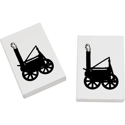 Azeeda 2 x 45mm 'Steam Engine' Erasers/Rubbers (ER00017169)