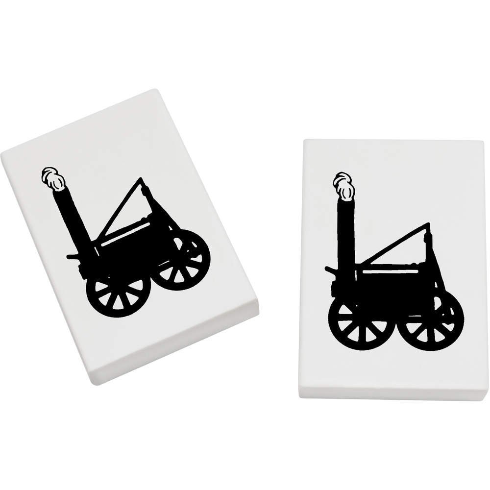 Azeeda 2 x 45mm 'Steam Engine' Erasers/Rubbers (ER00017169)