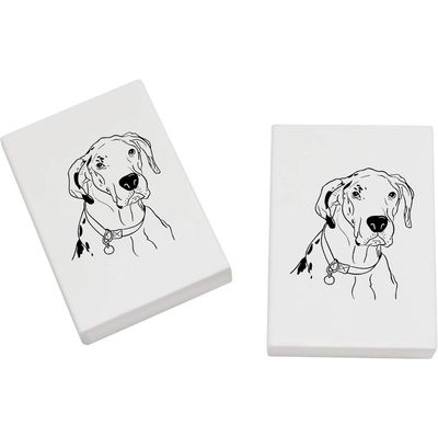 Azeeda 2 x 45mm 'Great Dane Dog' Erasers/Rubbers (ER00015709)