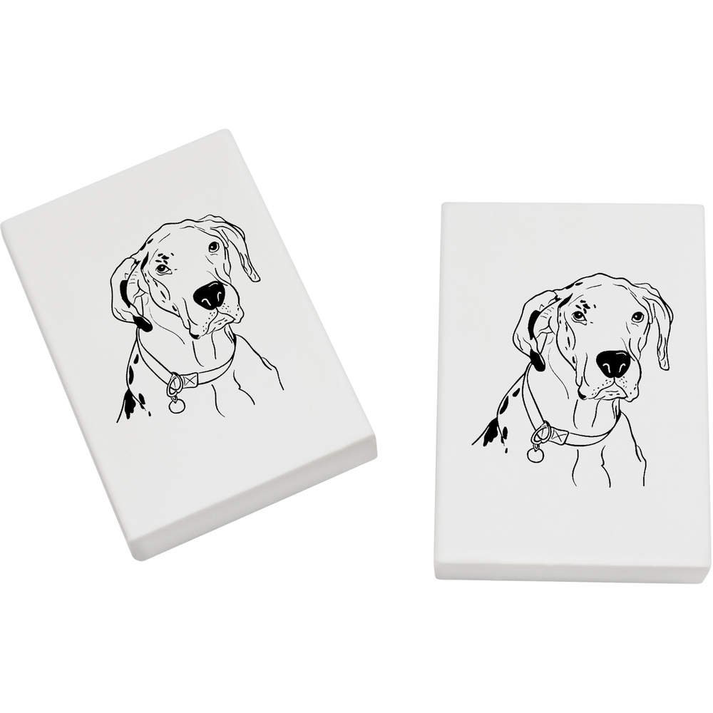 Azeeda 2 x 45mm 'Great Dane Dog' Erasers/Rubbers (ER00015709)