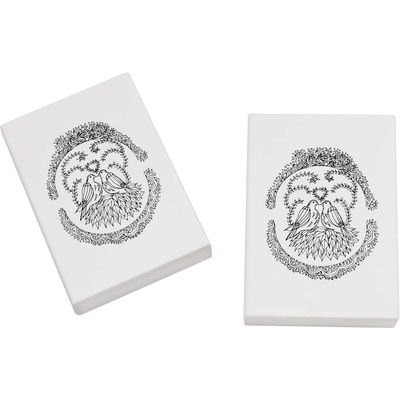 Azeeda 2 x 45mm 'Two Turtle Doves' Erasers/Rubbers (ER00006717)