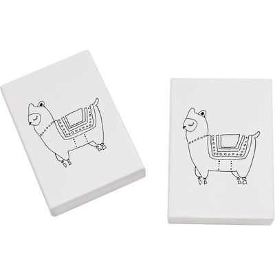 Azeeda 2 x 45mm 'Proud Alpaca' Erasers/Rubbers (ER00015619)