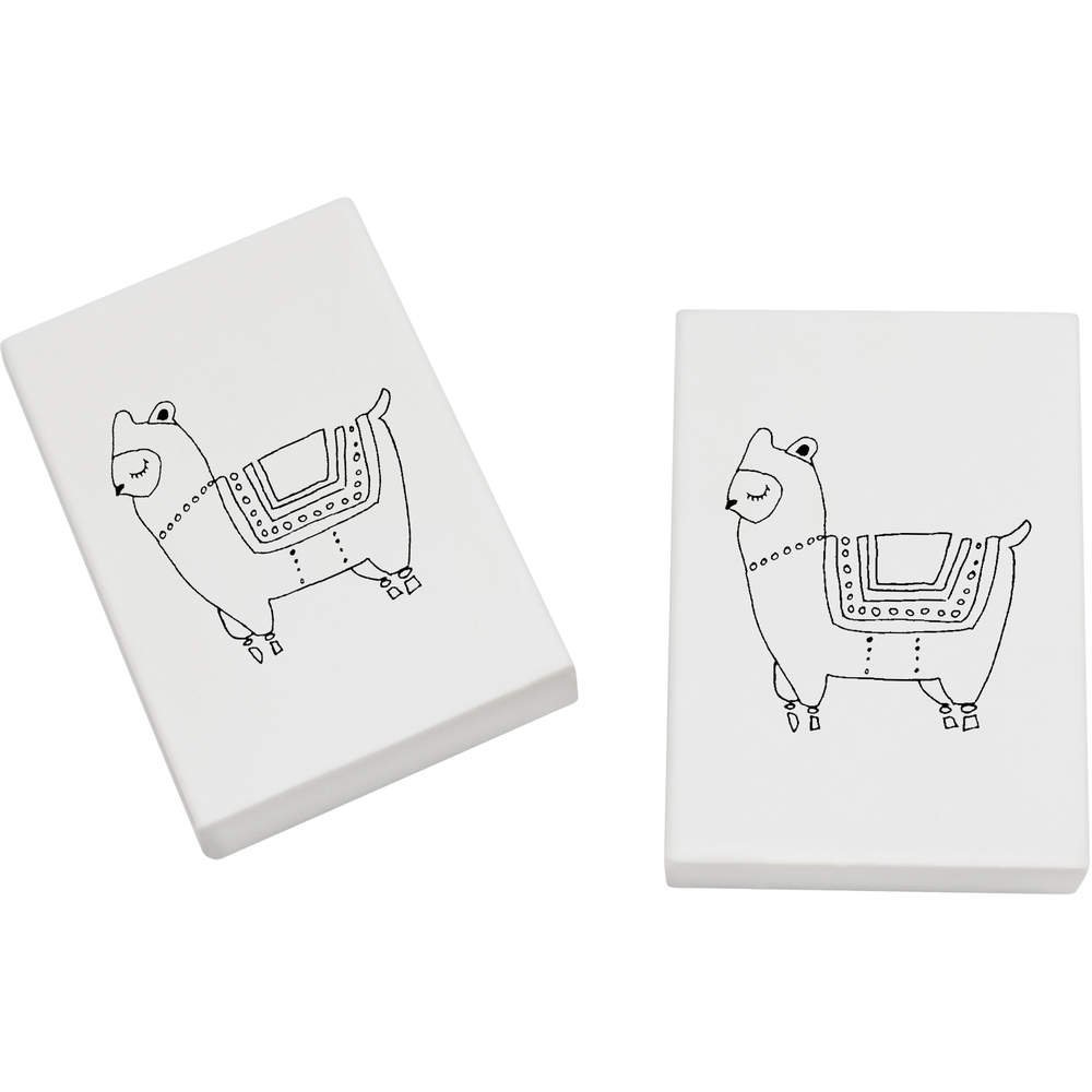 Azeeda 2 x 45mm 'Proud Alpaca' Erasers/Rubbers (ER00015619)