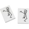 Azeeda 2 x 45mm 'Dancing Skeleton' Erasers/Rubbers (ER00006796) view 1