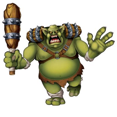 Club Pack Fantasy Jointed Troll Running with Club, Box Contains 12 Jointed Trolls