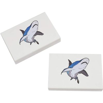 Azeeda 2 x 45mm 'Swimming Shark' Erasers/Rubbers (ER00018106)
