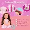 Glitter Girls  14-Inch Fashion Doll  Brown Hair & Blue Eyes  Pink Dress, Glittery Shoes & Hairbow  Dolls for Girls 3+ Years  Bluebell view 3