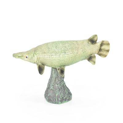 Alligator Gar, Fish, Atractosteus Spatula, Very Realistic Rubber Figure, Model, Educational, Animal, Hand Painted Figurines, 6" CH017 BB71