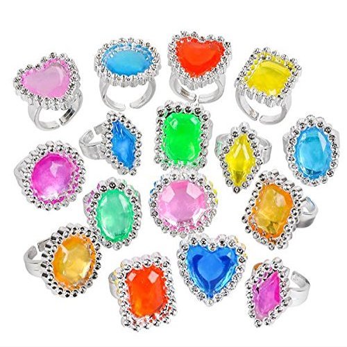 DollarItemDirect Plastic Jewel Ring, Case of 50