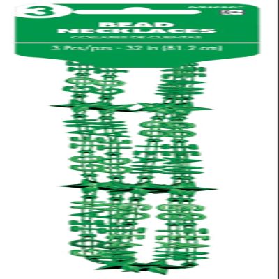 Amscan Go Team Necklaces, 32", Green