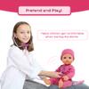 Interactive 16 Baby Doll Toy Doctor Kit with Light Up Heartbeat Sound Stethoscope, Pretend Role Play Accessories Set - Medical Checkup Playset Gift Pack for Kids, Girl Toddler  Pink, (16 Inch) view 2