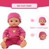 Interactive 16 Baby Doll Toy Doctor Kit with Light Up Heartbeat Sound Stethoscope, Pretend Role Play Accessories Set - Medical Checkup Playset Gift Pack for Kids, Girl Toddler  Pink, (16 Inch) view 4
