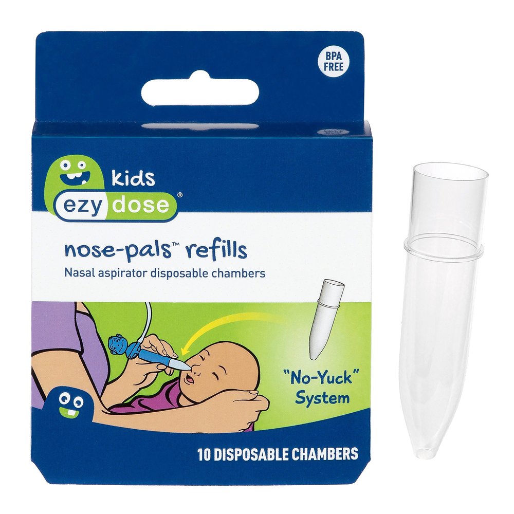 Ezy Dose Kids Nasal Aspirator Storage Refills, Sinus Relief and Mucus Sucker for Baby and Toddler, Nose-Pals, Convenient and Easy to Use, Disposable Chambers, BPA Free
