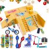 Finger Skateboard Skateparks ramp 8- in-1 kit Sets,Fingerboard ObstaclesDeck Ramps Mini Finger Skateboard Park kit, Finger Skateboards for Kids Birthday Toys etc view 1