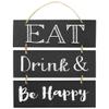 Amscan 241751 Eat, Drink & Be Happy 3 Tiered Wood Sign, 1ct view 1