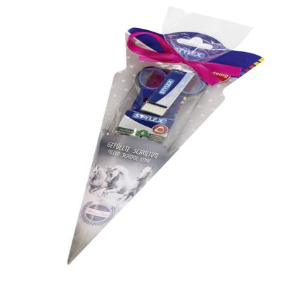 Filled School Cone, 35 cm Height, for Girls