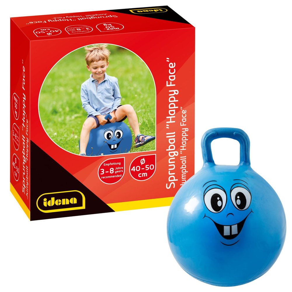 Idena 40094Ball Happy Face, 45-50cm, Blue