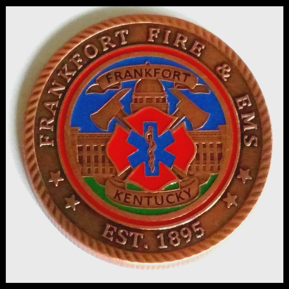 Frankfort Fire Department Colorized Cpr Challenge Art Coin
