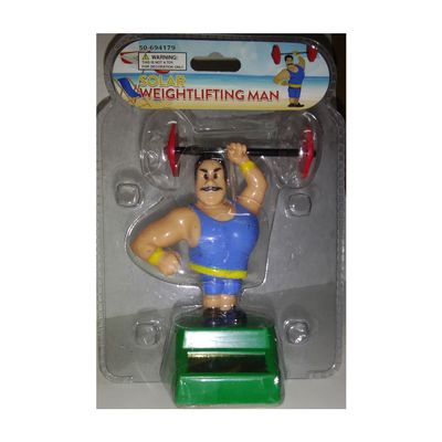 Sheena's Plastic Solar-Powered Swinging Weight Lifting Man Style May Vary