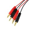 FLY RC 4mm 4.0mm Male Banana Plug Connector Charge Lead to JST 20awg Soft Silicon Charging Cable Wire 30cm 11.8inch Lipo Parts for RC Helicopter Quadcopter Lipo Battery Plug Charge (Pack of 2) view 4