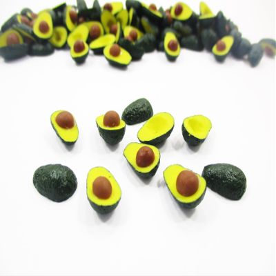 Dollhouse Miniatures Food Lot 10 Loose Half Avocado Fruit Supply Charms 14697