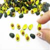 Dollhouse Miniatures Food Lot 10 Loose Half Avocado Fruit Supply Charms 14697 view 2