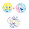 WEofferwhatYOUwant Baby Teether and Sensory Play Ball Set - 3 Piece Bundle with Rattle Teething Ring 2 BPA-Free Grasping Balls Safe Montessori Developmental Toys for Infants and Toddlers 0-6 Months view 1