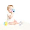 WEofferwhatYOUwant Baby Teether and Sensory Play Ball Set - 3 Piece Bundle with Rattle Teething Ring 2 BPA-Free Grasping Balls Safe Montessori Developmental Toys for Infants and Toddlers 0-6 Months view 3
