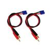 FLY RC 2pcs 4mm Male Banana Plug to EC2 Male Connector RC Balance Charge Lead Adapter 16AWG for Hubsan H501S X4 RC Quadcopter Lipo Battery view 1
