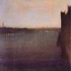 London Thames scene with the docks and crane in the far distance Poster Print by James Abbot McNeill Whistler (24 x 36) view 1