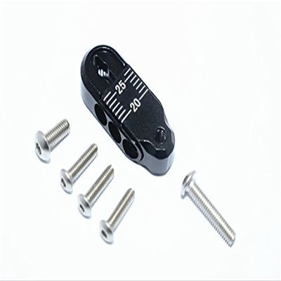 GPM For Traxxas TRX-4 Trail Defender Crawler Upgrade Parts Aluminum Adjustable Servo Horn (20-25mm) - 1 Set Black