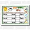 Jungle Baby Shower Games Bingo Cards view 1