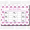 Girls Blue Teddys Baby Shower Games Bingo Cards view 1