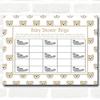 Neutral Teddys Baby Shower Games Bingo Cards view 1