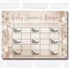 Floral Baby Shower Games Bingo Cards view 1