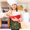 Children Chef Aprons, Pure Cotton Kids Aprons with Adjustable Neck Strap and Pocket Black Children Artists Aprons for Boys and Girls Cooking Baking Painting Aprons in 2 Sizes (Black 1, S) view 3