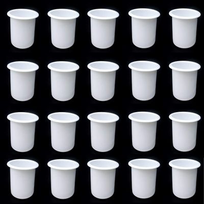 2 7/8 White Plastic Drop in Cup Holder Plastic Multipack Wholesale Bulk Listing Poker (20)