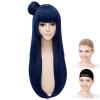 CaseEden LLS Series Yoshiko Tsushima Cosplay Wig, Navy, Set of 2 view 1