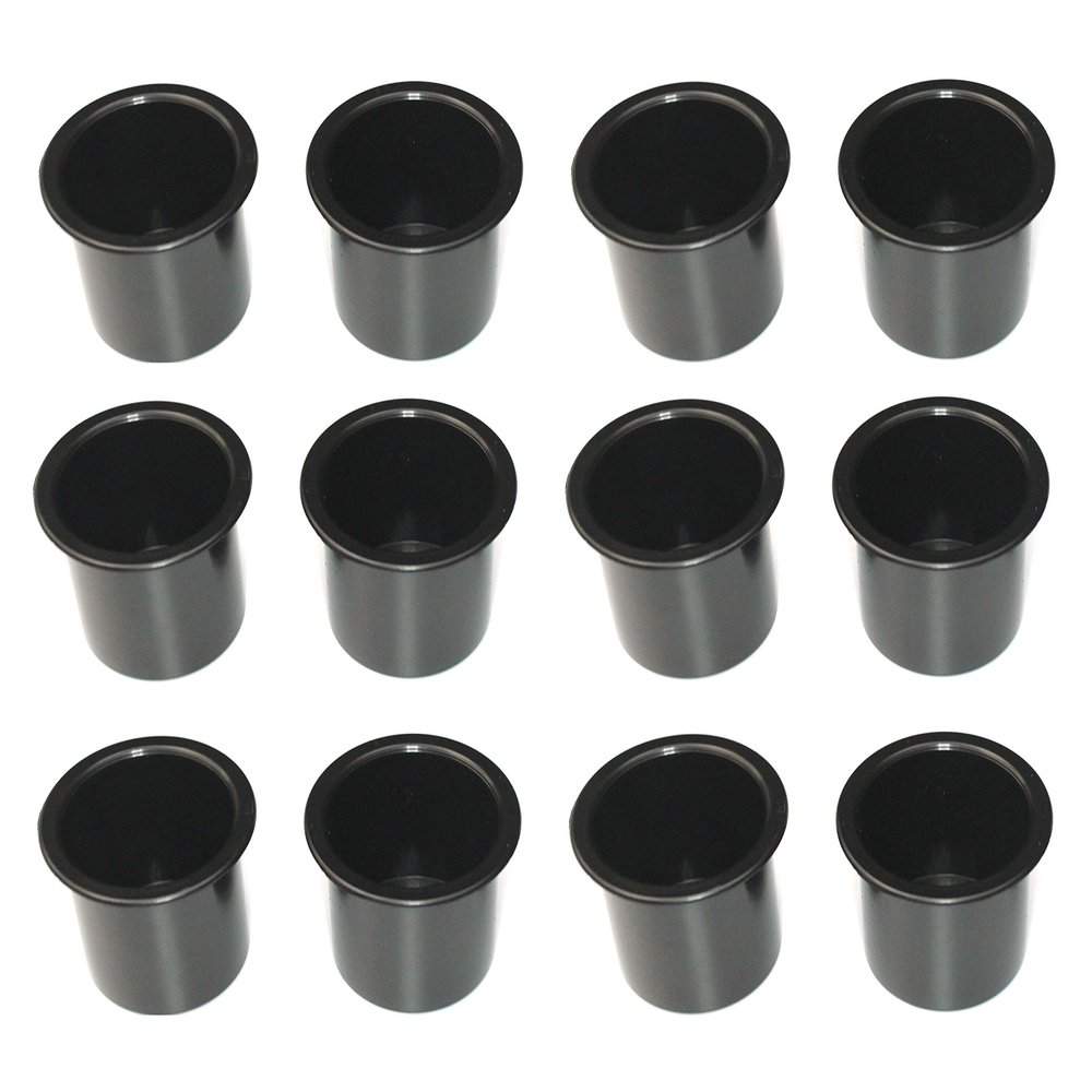 2 7/8 Black Plastic Drop in Cup Holder Plastic Multipack Wholesale Bulk Listing Poker (12)