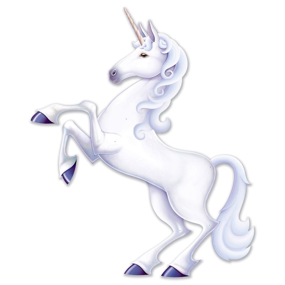 Beistle Club Pack Fantasy Jointed White Unicorn, Box Contains 12 Jointed Unicorns
