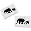 Azeeda 2 x 45mm 'Elephant & Calf Silhouette' Erasers/Rubbers (ER00017530) view 1
