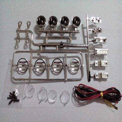 Check it Out RC Light Bar for Traxxas HPI Losi Cars or Trucks 1/8 1/10 1/16 Chrome 4 led Light pod with LED Lights