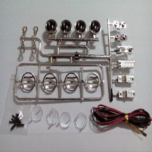 Check it Out RC Light Bar for Traxxas HPI Losi Cars or Trucks 1/8 1/10 1/16 Chrome 4 led Light pod with LED Lights