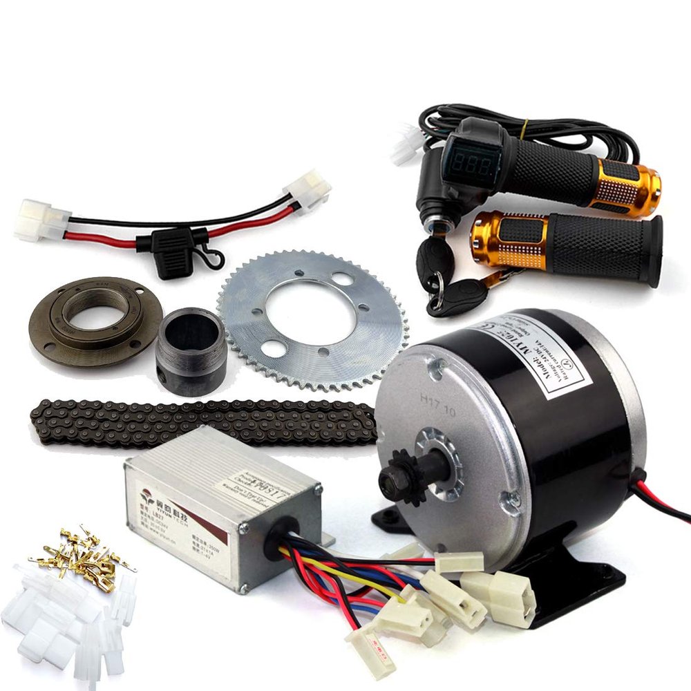 24V 250W Engine Kit for Child Karting Homemade Crazy Cart Power Kit High Speed Brushed DC Motor Use 25H Chain (24V Twist kit)