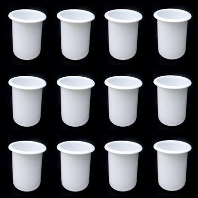 2 7/8 White Plastic Drop in Cup Holder Plastic Multipack Wholesale Bulk Listing Poker (12)