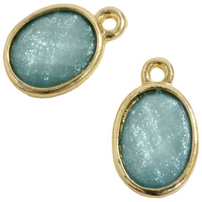 Sofia H-11-F Accessory Parts, Round Parts, Approx. Height 0.6 inches (14 mm), 1 Pair (2 Pieces), Green