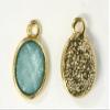 Sofia H-11-F Accessory Parts, Round Parts, Approx. Height 0.6 inches (14 mm), 1 Pair (2 Pieces), Green view 3