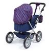 Bayer: Trendy Pram - Blue, Pink, Hearts - Includes Shoulder Bag, Fits Dolls Up to 18", Adjustable Handle, Kids Pretend Play, Shopping Basket view 4