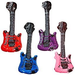 2 Inflatable Guitars Music Theme Party Decoration Toy